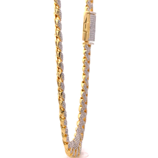 RILANE 10MM GOLD MOISSANITE ICED OUT CUBAN I 991042